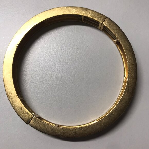 Lia Sophia Blue and Gold Point Stretch Bangle Bracelet Size M - Picture 5 of 5